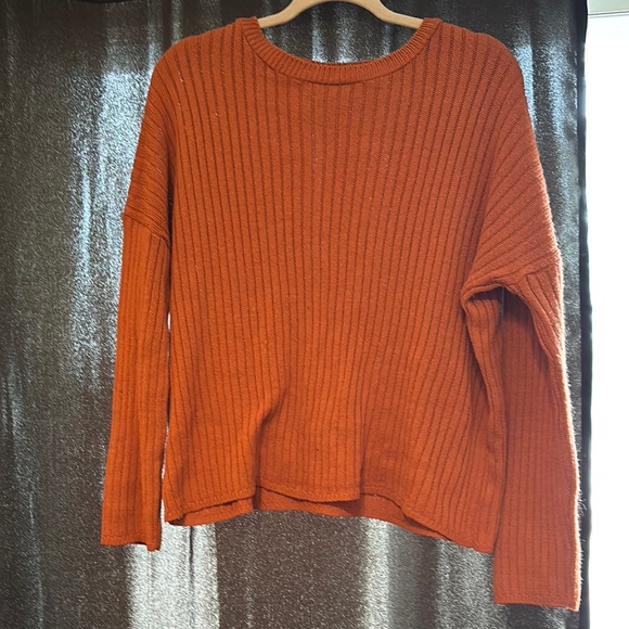 Nasty Gal Sweaters - NASTY GAL Rust Orange Ribbed Sweater